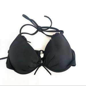 Victoria’s Secret scalloped black swim suit 34A